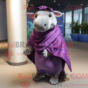 Purple Tapir mascot costume...