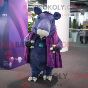 Lilla Tapir maskot kostume...