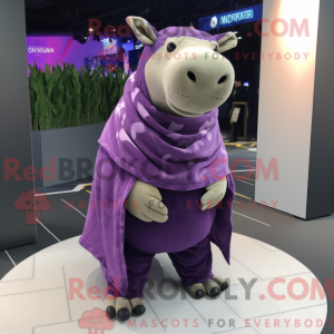 Purple Tapir mascot costume...