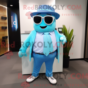 Cyan Ice maskot kostume...