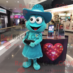 Teal Heart máscara de...