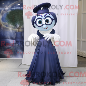 Navy Ghost mascot costume...