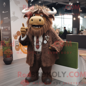 Mascotte de Yak marron...