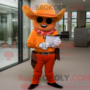 Orange Cowboy maskot...