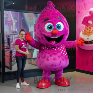 Magenta Cupcake mascot...