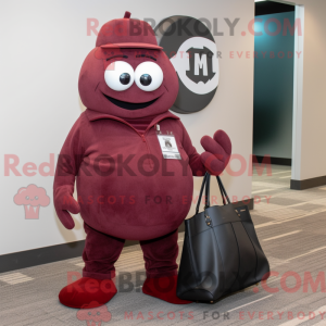 Maroon Granat maskot drakt...