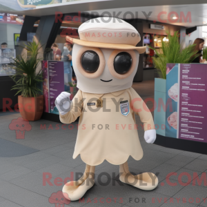 Beige Squid mascot costume...