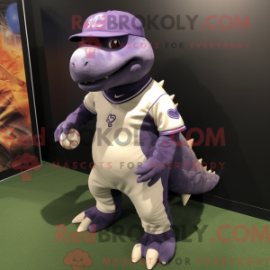 Purple Ankylosaurus mascot...