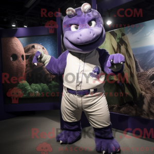 Purple Ankylosaurus mascot...