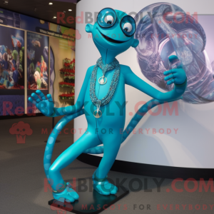 Cyan Contortionist mascot...