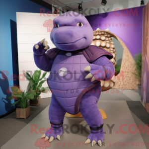 Purple Glyptodon mascot...