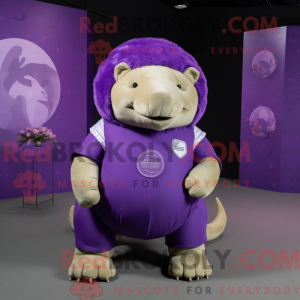 Purple Glyptodon mascot...
