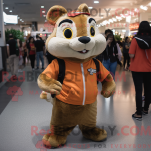 Brun Chipmunk maskot...