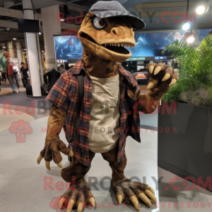 Brun Deinonychus maskot...