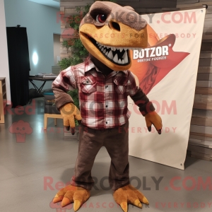 Brun Deinonychus maskot...