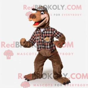 Brun Deinonychus maskot...