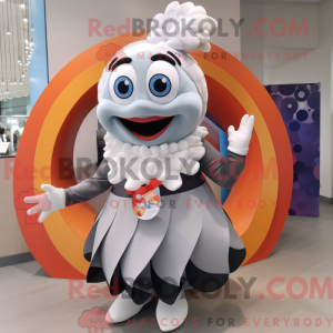 Gray Clown Fish mascot...