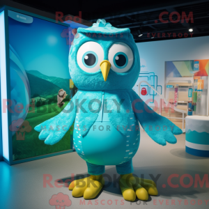 Turquoise Owl mascot...