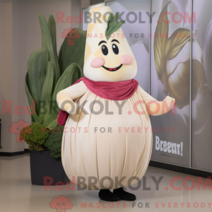 Cream Beet mascottekostuum...