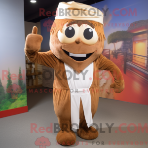 Brown Aglet mascot costume...