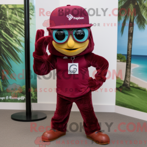 Maroon But mascot costume...