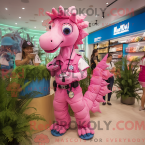 Rosa Seahorse maskot...