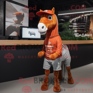 Rust Horse mascot costume...