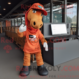Rust Horse mascot costume...