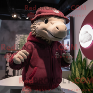 Maroon Pangolin mascot...