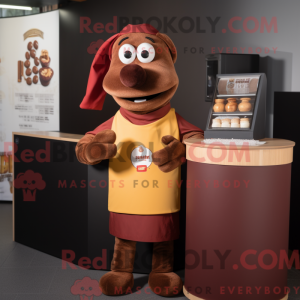 Brown Currywurst mascot...