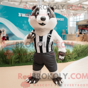 White Badger maskot kostume...