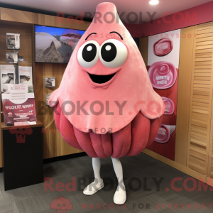 Pink Oyster mascottekostuum...