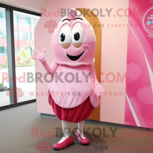 Pink Oyster mascottekostuum...