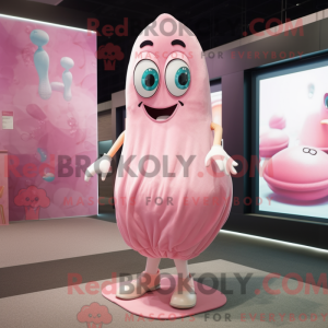 Pink Oyster mascottekostuum...