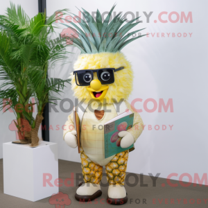 Crème aas mascottekostuum...