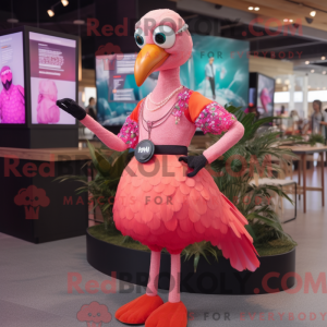 Flamingo mascot costume...