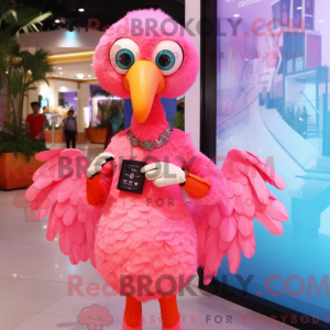 Flamingo mascot costume...