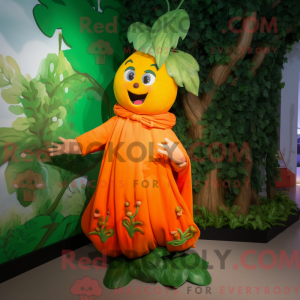 Orange Beanstalk mascot...