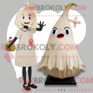 Beige Pepper maskot kostume...
