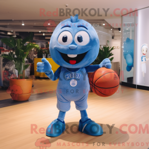 Blue Basketball Ball mascot...