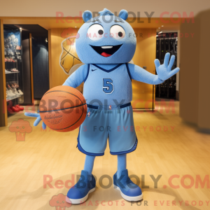 Blå Basketball Ball maskot...