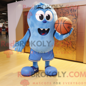 Blå Basketball Ball maskot...