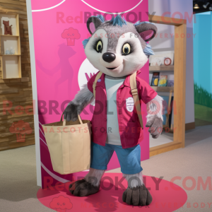 Magenta Dachs Maskottchen...