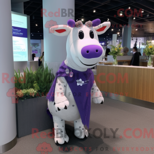 Lavendel Cow maskot...