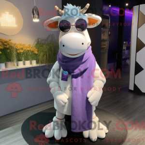 Lavendel Cow maskot...