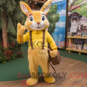 Yellow Wild Rabbit mascot...