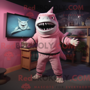 Pink Megalodon mascot...