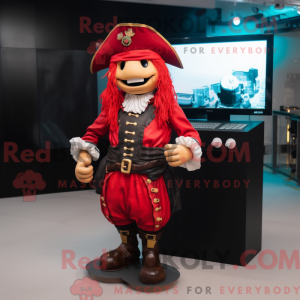Red Pirate mascot costume...