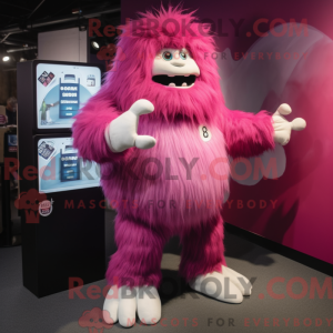 Magenta Yeti mascot costume...