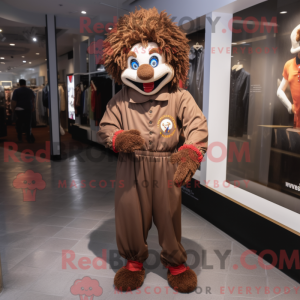 Brun klovne maskot kostume...